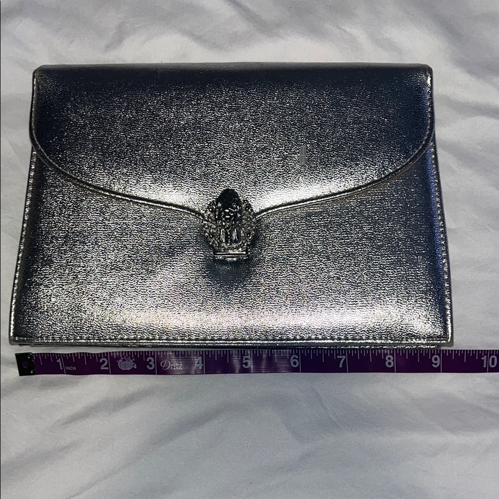 Vintage Silver Clutch with Decorative panther/ dragon head Clasp with crystals